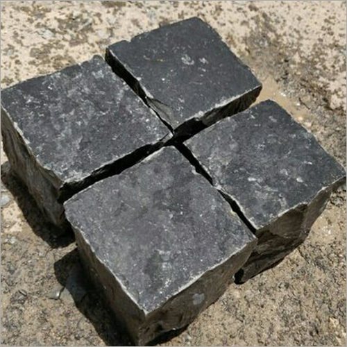 Black Hand Cut Cobblestone