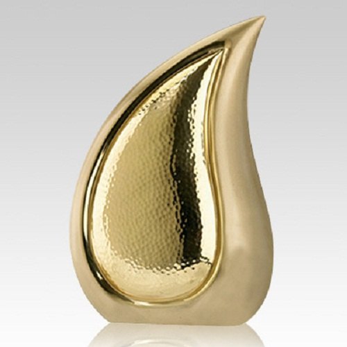 Polished Aluminium Brass Teardrop Urn, for Adult, Style : American Style