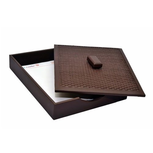Leatherette paper tray, Size : 12 x 10 x 2.5