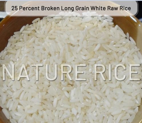 25 Percent Broken Long Grain White Raw Rice