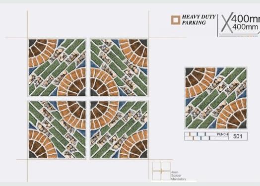 Ceramic digital parking tiles, Size : 40x40cm