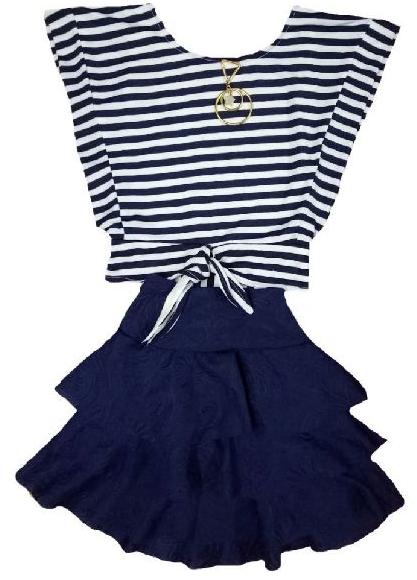 Girls Top and Skirt Set, Occasion : Party Wear