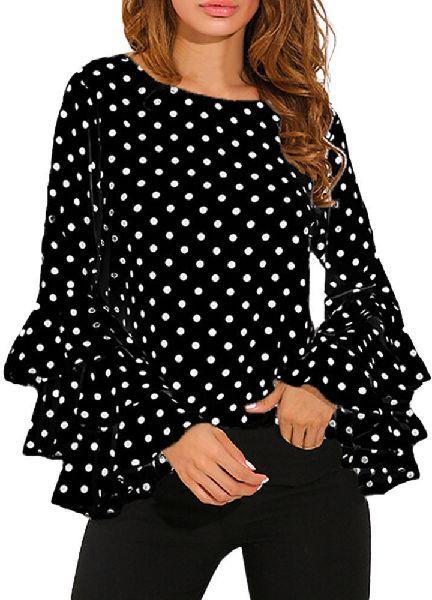 Printed Cotton Ladies Bell Sleeve Tops, Feature : Comfortable