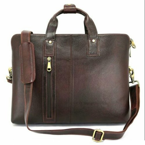 Leather Shoulder Laptop Bag, Feature : Good Quality, Pattern : Plain at ...