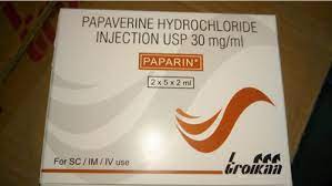 Buy Papaverine HCl injection 30mg, Purity : 99%