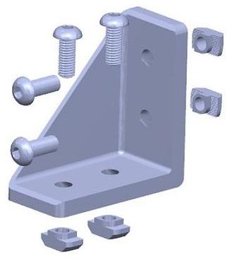 L corner Mount Bracket 60x60x30 (with screws & nuts)