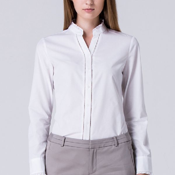 Plain Cotton ladies formal shirt, Size : Multisize