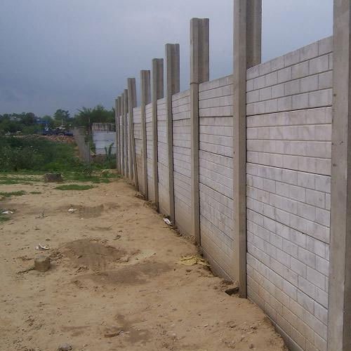 Polished RCC Godown Compound Wall, for Construction, Pattern : Plain