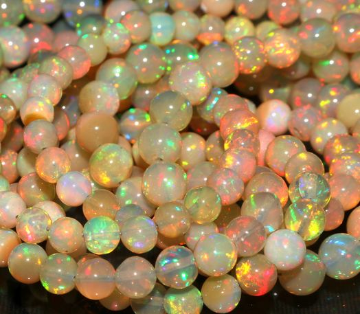 Polished G 01 Opal Beads, for Jewellery, Pattern : Plain