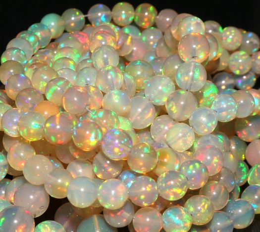 Polished G 04 Opal Beads, for Jewellery, Pattern : Plain