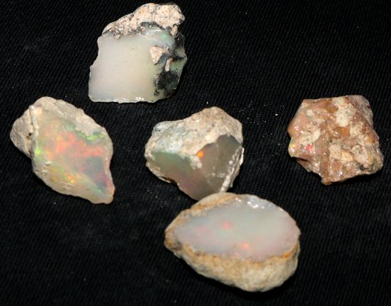 R 166 Rough Opal Stones, for Jewellery, Shape : Oval, Round