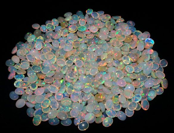 Oval RRR-03 Cabochon Opal Stones, for Jewellery, Color : Multicolor