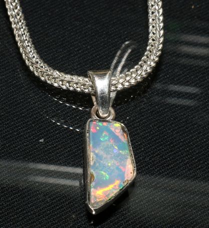 Plain S161 Opal Pendant, Size : 13X7 mm