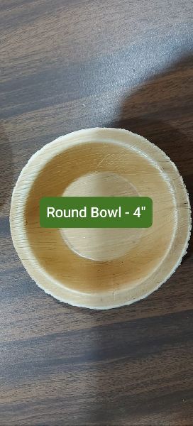 4 Inch Areca Leaf Round Bowl, Feature : Biodegradable, Disposable