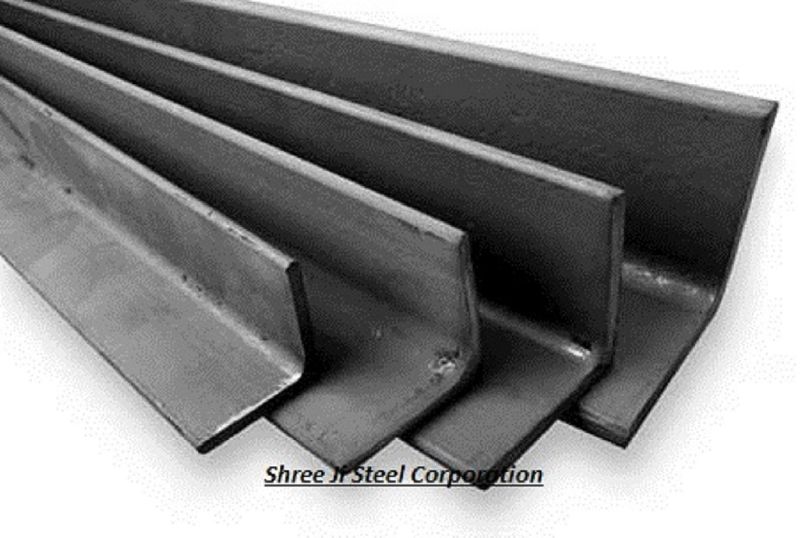 Mild Steel Non Polished ms angles, for Construction, Machinery, Style : Antique