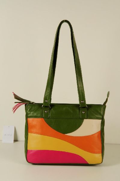 Rectangular Multicolor Leather Handbag, for Party, Feature : Attractive Pattern