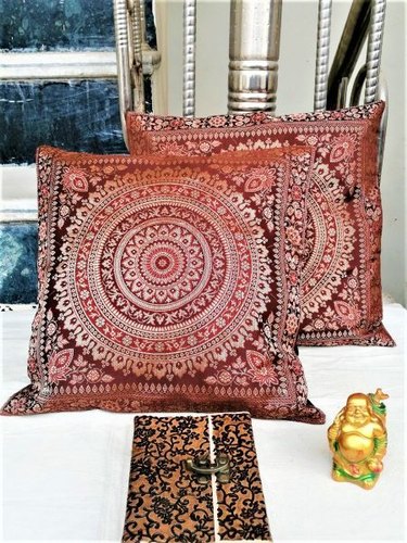 Silk Banarasi Cushion Covers