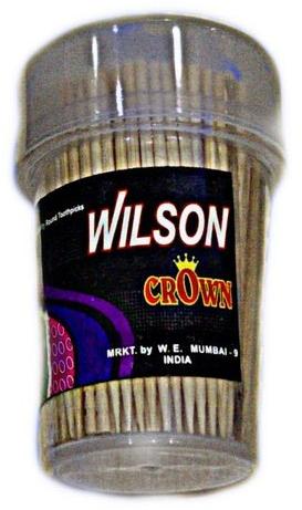 Wilson Crown Wooden Toothpick, Color : Brown