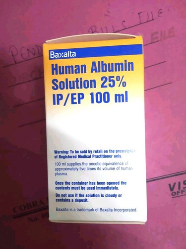 Human Albumin Injection, Packaging Size : 25% /100ml