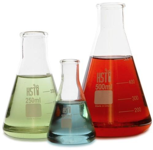 Borosilicate Glass Erlenmeyer Flask, for Chemical Laboratory, Color : Transparent