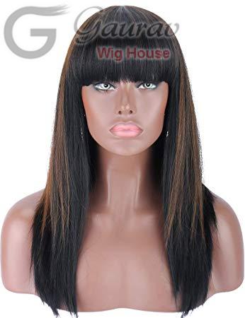 Women Straight Hair Wig, for Parlour, Personal, Length : 10-20Inch