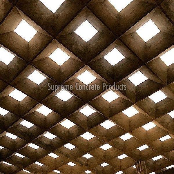 Waffle Concrete Wall Panels, for Home, Hotel, Office, Pattern : Plain