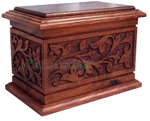 Wood Cremains Container (ash box), Color : Brown