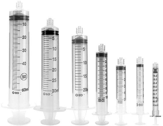 Plastic Syringe without Needle, for Clinical, Hospital, Feature : Luer Lock, Luer Slip