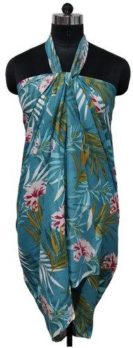 Get Wrapped Cotton Printed Pareos Dress, Size : 100X180 CMS