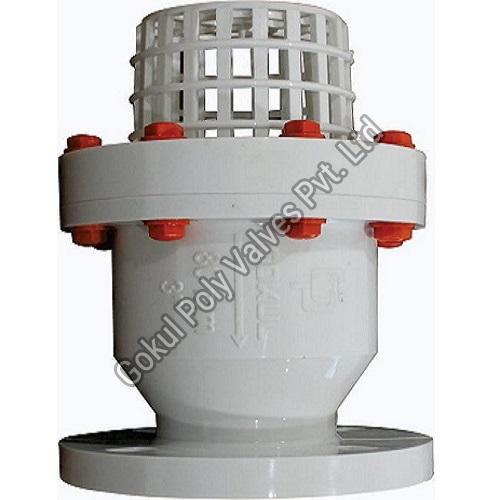 White Manual Flange End Pp Foot Valve, For Gas Fitting, Oil Fitting, Size : 1inch, 2inch, 3/4inch