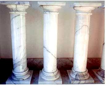 Prabhat Marble Columns, Color : White