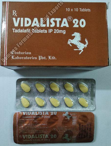 TADALAFIL vidalista 20mg, Packaging Type : 10S