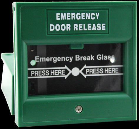 Square Zinc Alloy Emergency Door Release Lock, Color : Green