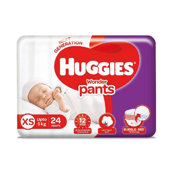Huggies Wonder Pants Extra Small / New Born (XS / NB) Size Diaper Pants, 24 Count