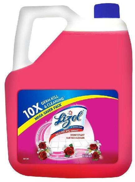 Lizol Disinfectant Surface &amp;amp; Floor Cleaner Liquid, Floral - 5 L | Kills 99.9% Germs