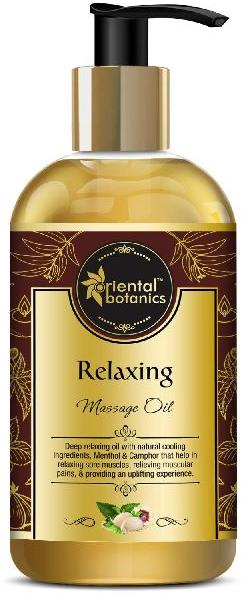 Oriental Botanics Relaxing Body Massage Oil For Pain Relief In Back, Legs, Arms, Knee, Body, 200 ml