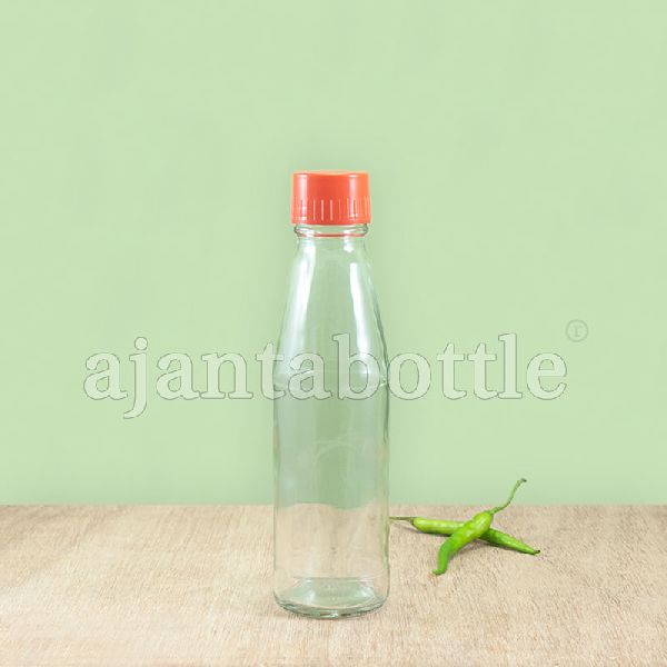 Round Chilli Sauce Glass Bottle