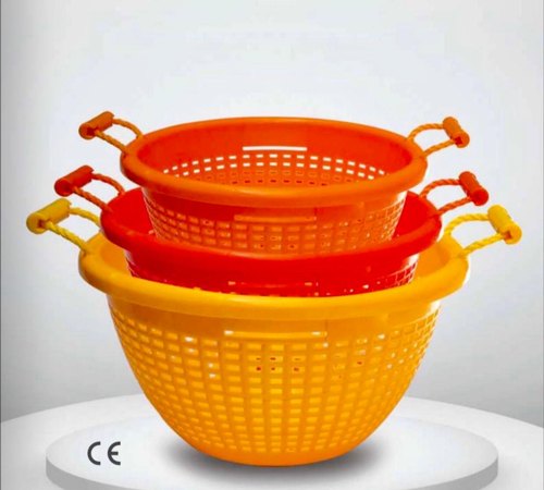 Round Plastic Basket, for Home, Garden, Kitchen, Outdoor, Indoor, Size : 14, 18, 21 Inches
