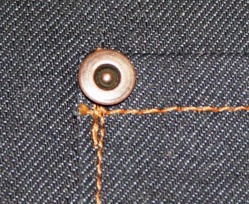 Polished Iron Jeans Button Rivet