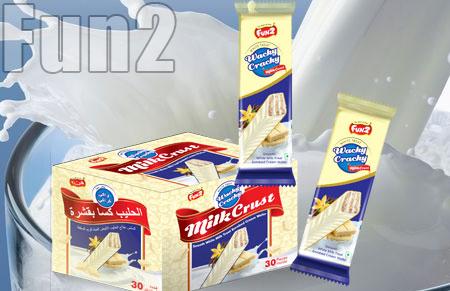 Fun2 Milk Crust Wafer Biscuits, for Snacks Use