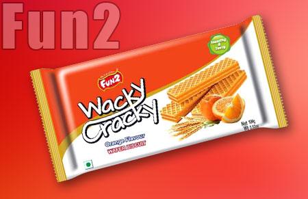 Fun2 Orange Wafer Biscuits, for Snacks Use