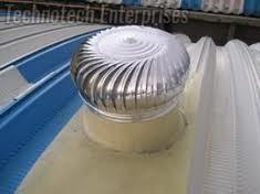 Round Automatic Stainless Steel Eco Ventilator, for Industrial Use, Color : Silver