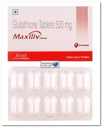 Maxiliv Glutathione Tablet, for Skin Whitening, Packaging Size : 10x10