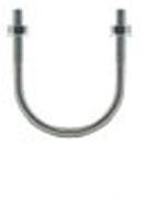 Mild Steel Zinc Electro Plated U Bolt, Color : Black