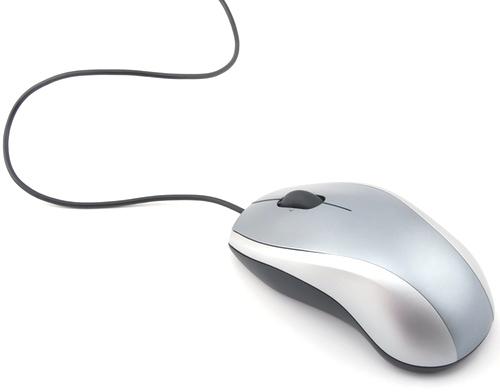 Plastic USB Computer Mouse, Color : Silver