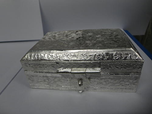 SBJ Rectangle Silver Jewellery Box