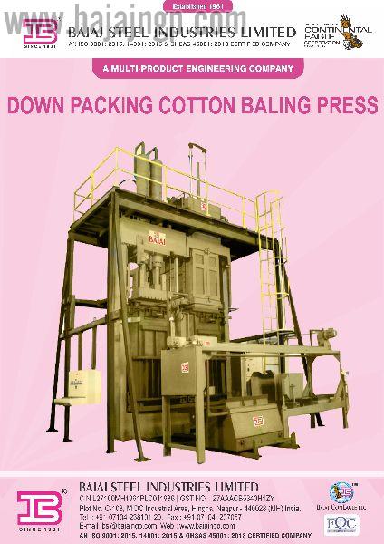 Down Packing Cotton Baling Press, Certification : ISO 9001:2008
