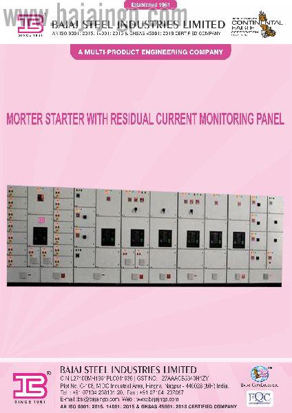 Motor Starter with Residual Current Monitoring Panel