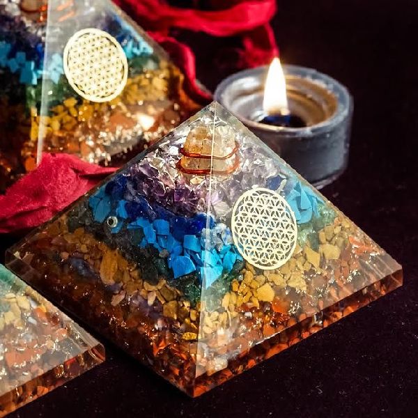 Seven Chakra Orgone Pyramid for Personal