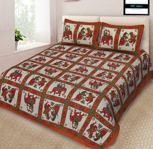 Designer Cotton Bedsheet, for Home, Hotel, Lodge, Picnic, Feature : Anti Wrinkle, Comfortable